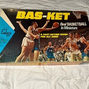 1969 Bas-ket Real Basketball In Miniature Vintage Cadaco Game No. 165 *Complete*